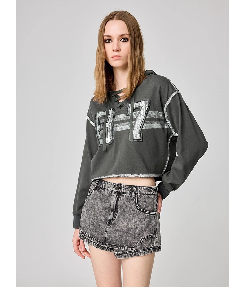 Printed Drawstring Hoodie 02