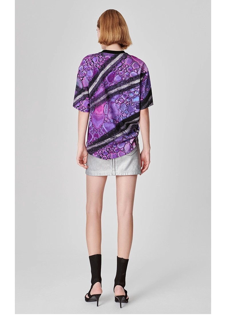 Positioning Print Patch Loose T-shirt 04