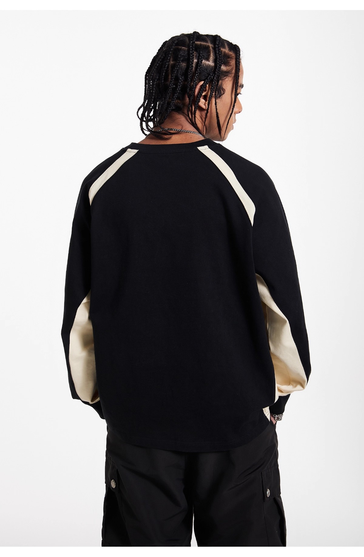 American retro patchwork sweatshirt 04