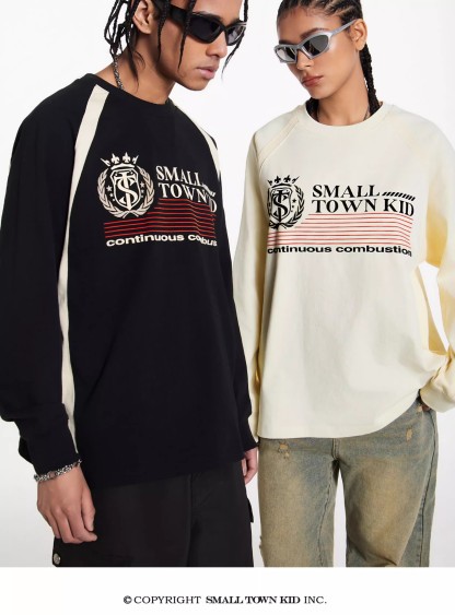 American retro patchwork sweatshirt 04