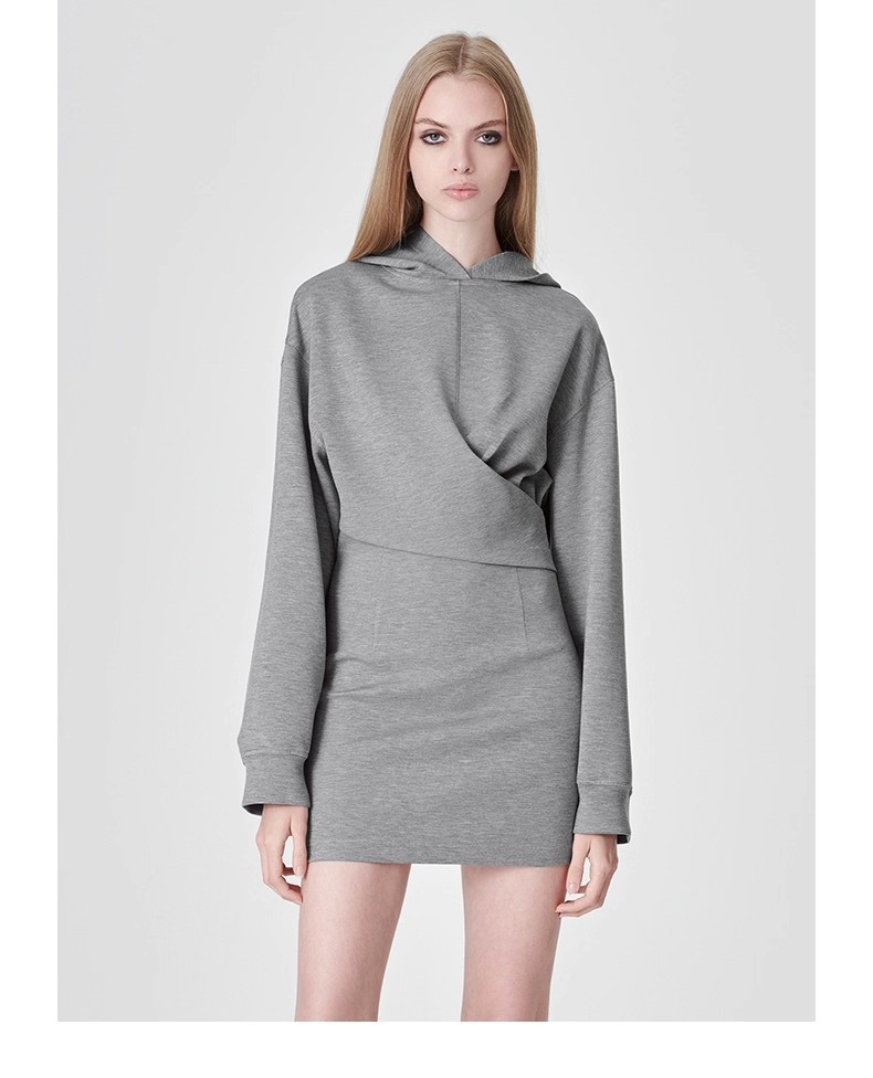 Hooded Long Sleeve Miniskirt 08