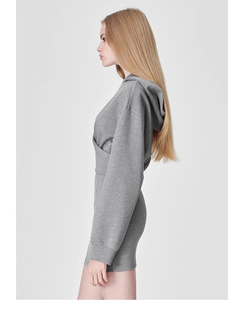 Hooded Long Sleeve Miniskirt 08