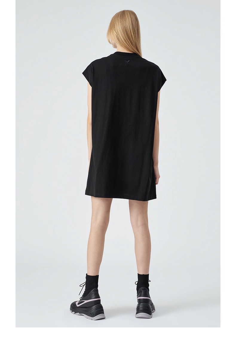 Silver Graffiti Sleeveless T-shirt Dress 09