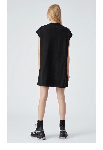 Silver Graffiti Sleeveless T-shirt Dress 09