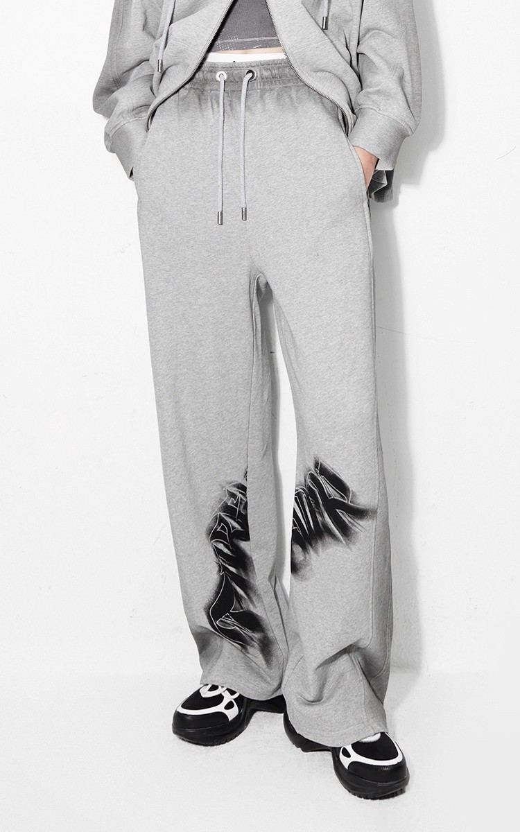 Printed cardigan hooded sweatshirt set 108