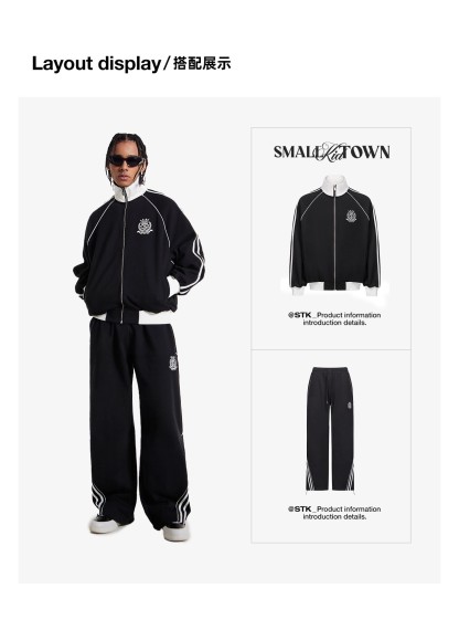 Striped Sports Cardigan American Suit 109