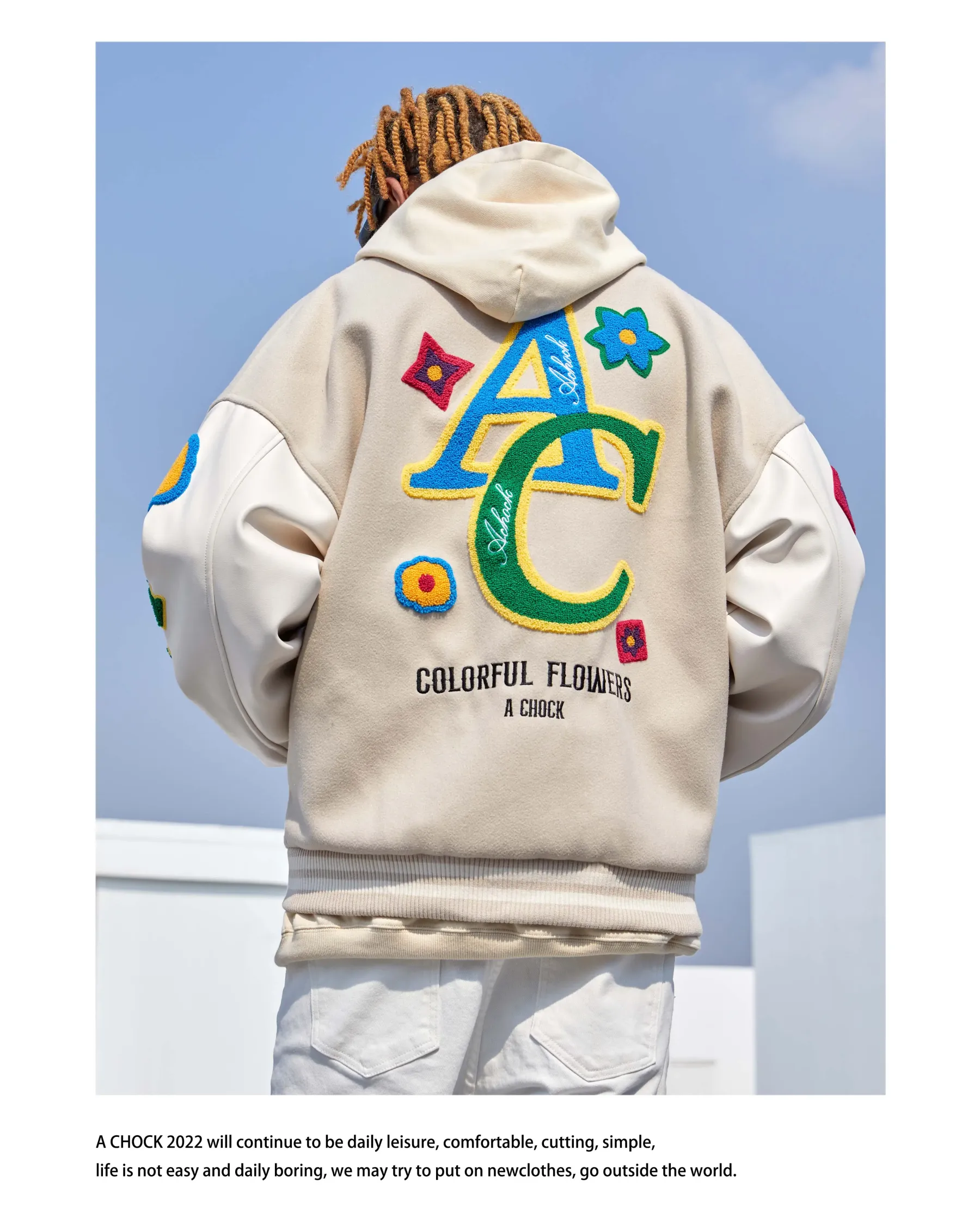 Towel embroidery jacket baseball jacket 111