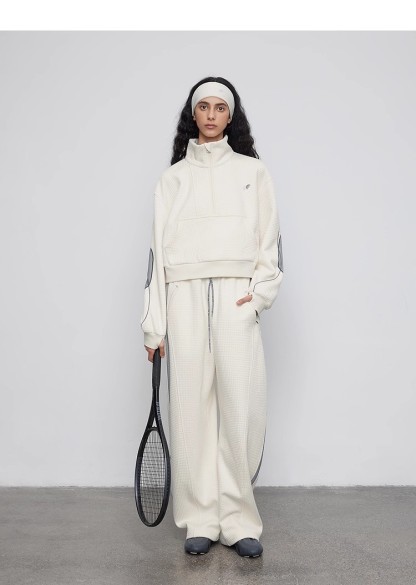 Stand collar cardigan suit 111