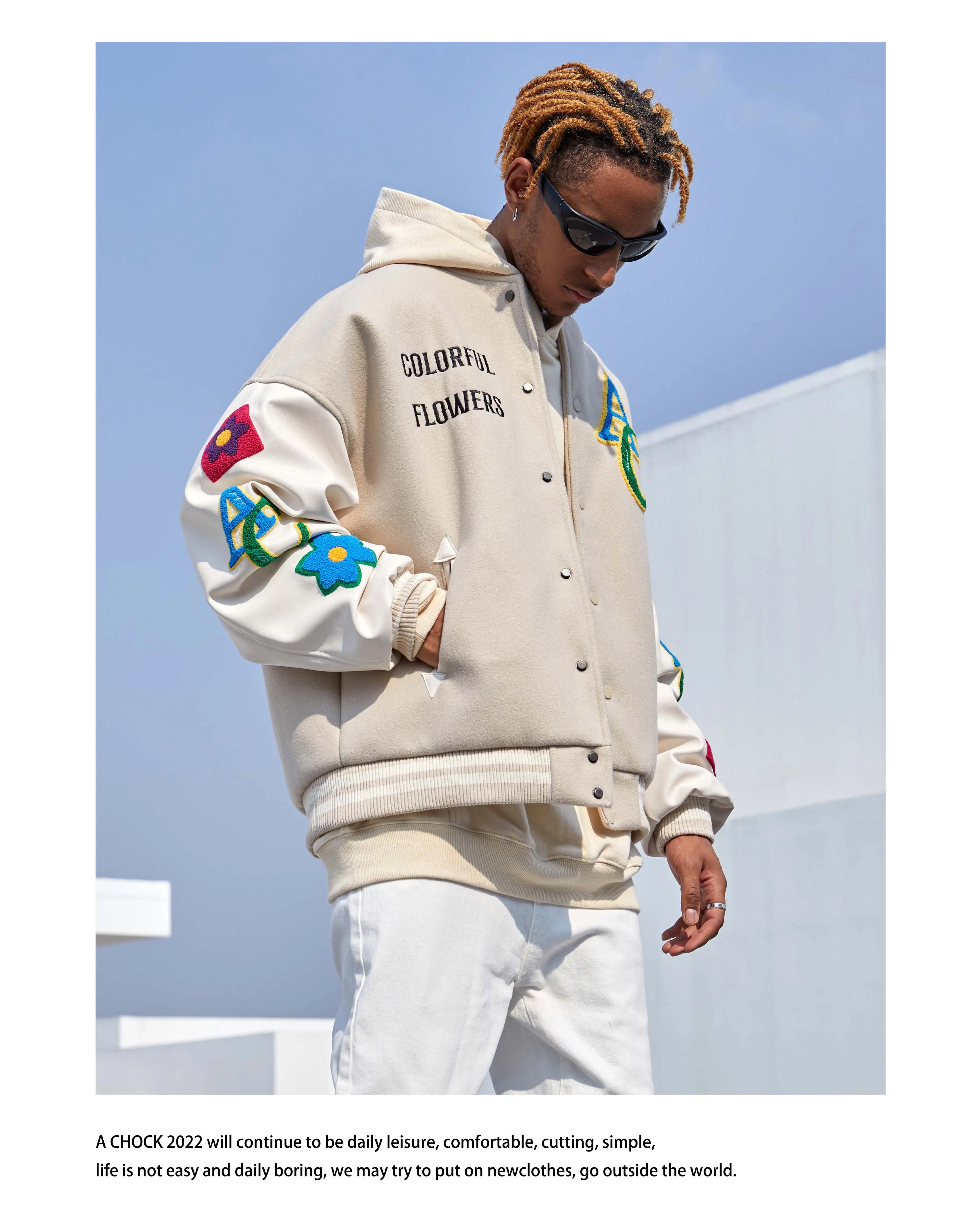 Towel embroidery jacket baseball jacket 111