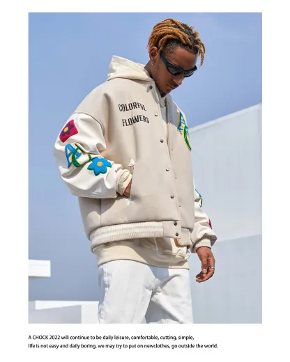 Towel embroidery jacket baseball jacket 111