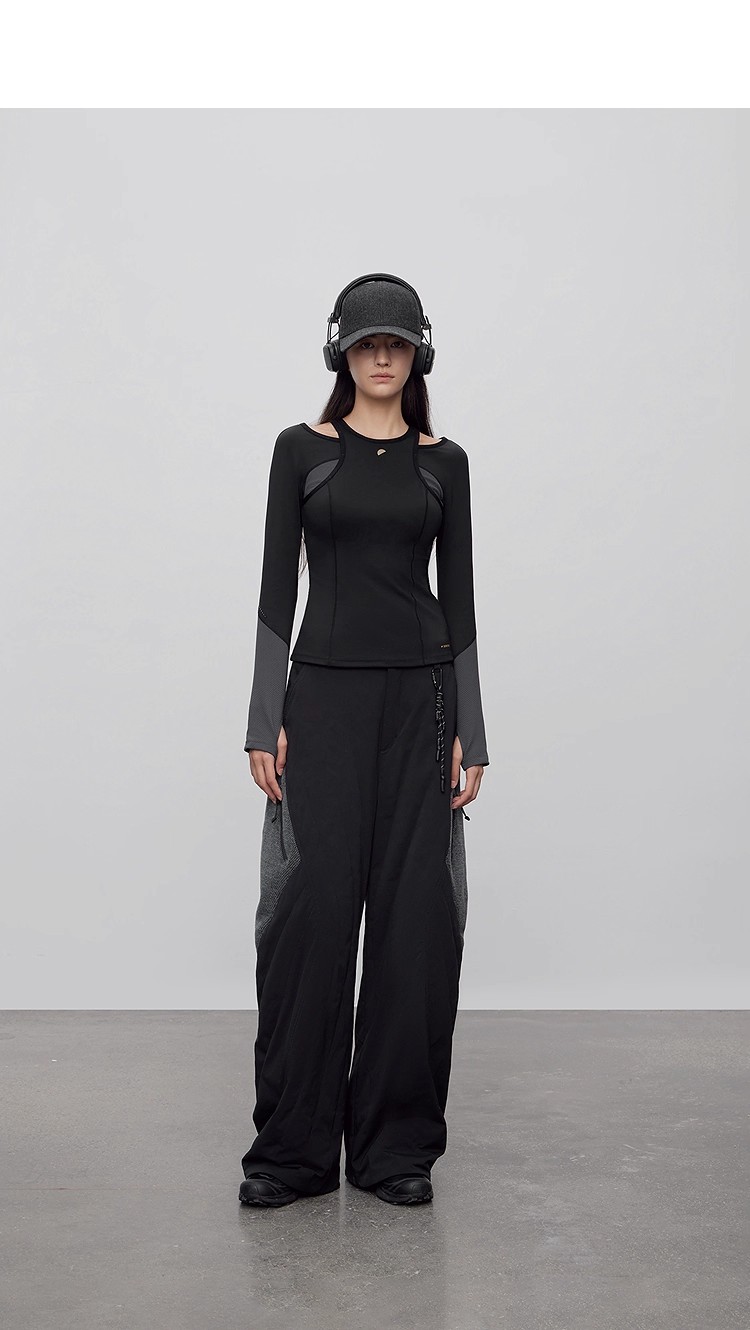 Fake two-piece slim-fit long-sleeved sweatshirt 114