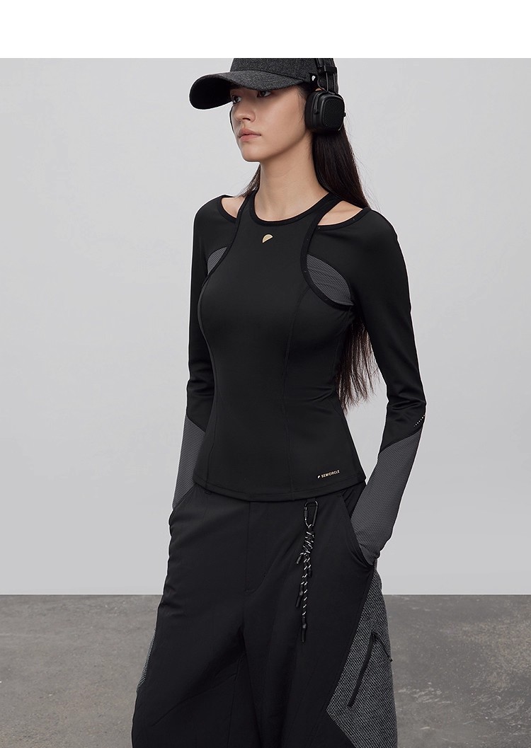 Fake two-piece slim-fit long-sleeved sweatshirt 114