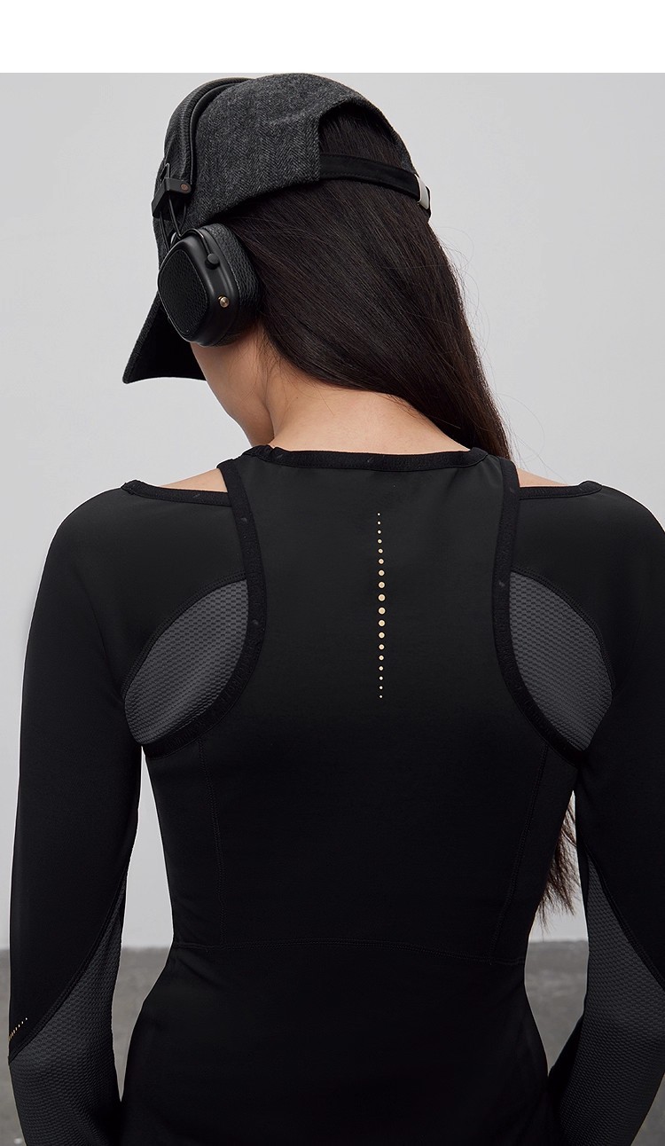 Fake two-piece slim-fit long-sleeved sweatshirt 114