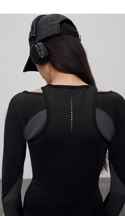 Fake two-piece slim-fit long-sleeved sweatshirt 114