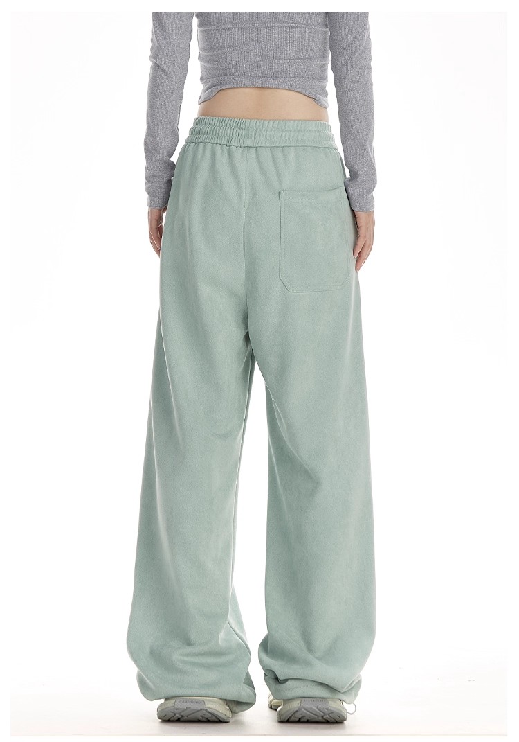 Contrast color loose casual pants 135