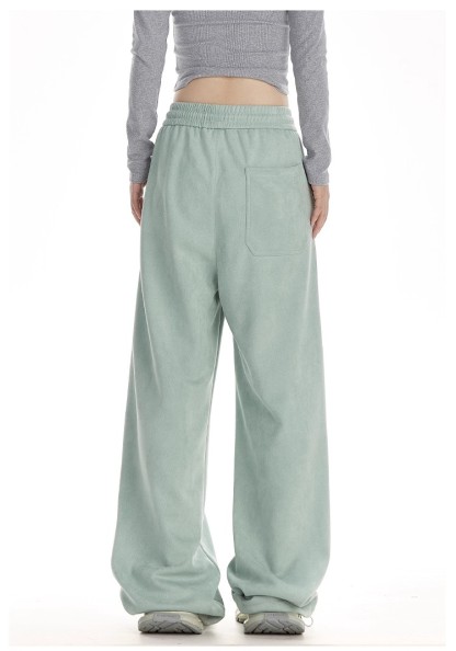 Contrast color loose casual pants 135