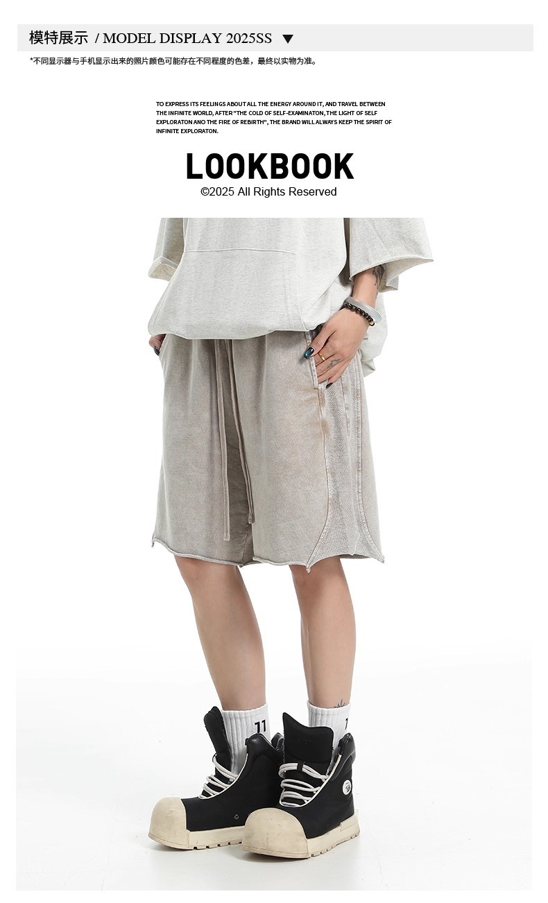 American elastic waist casual shorts 136