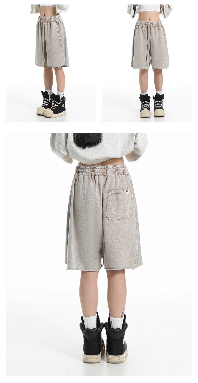 American elastic waist casual shorts 136