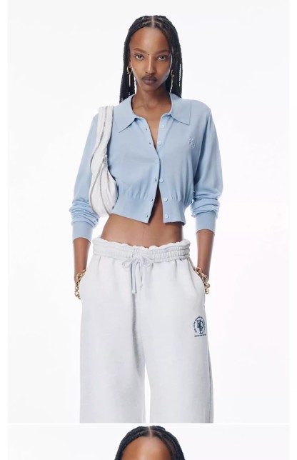 Cropped long-sleeved cardigan sweater 14