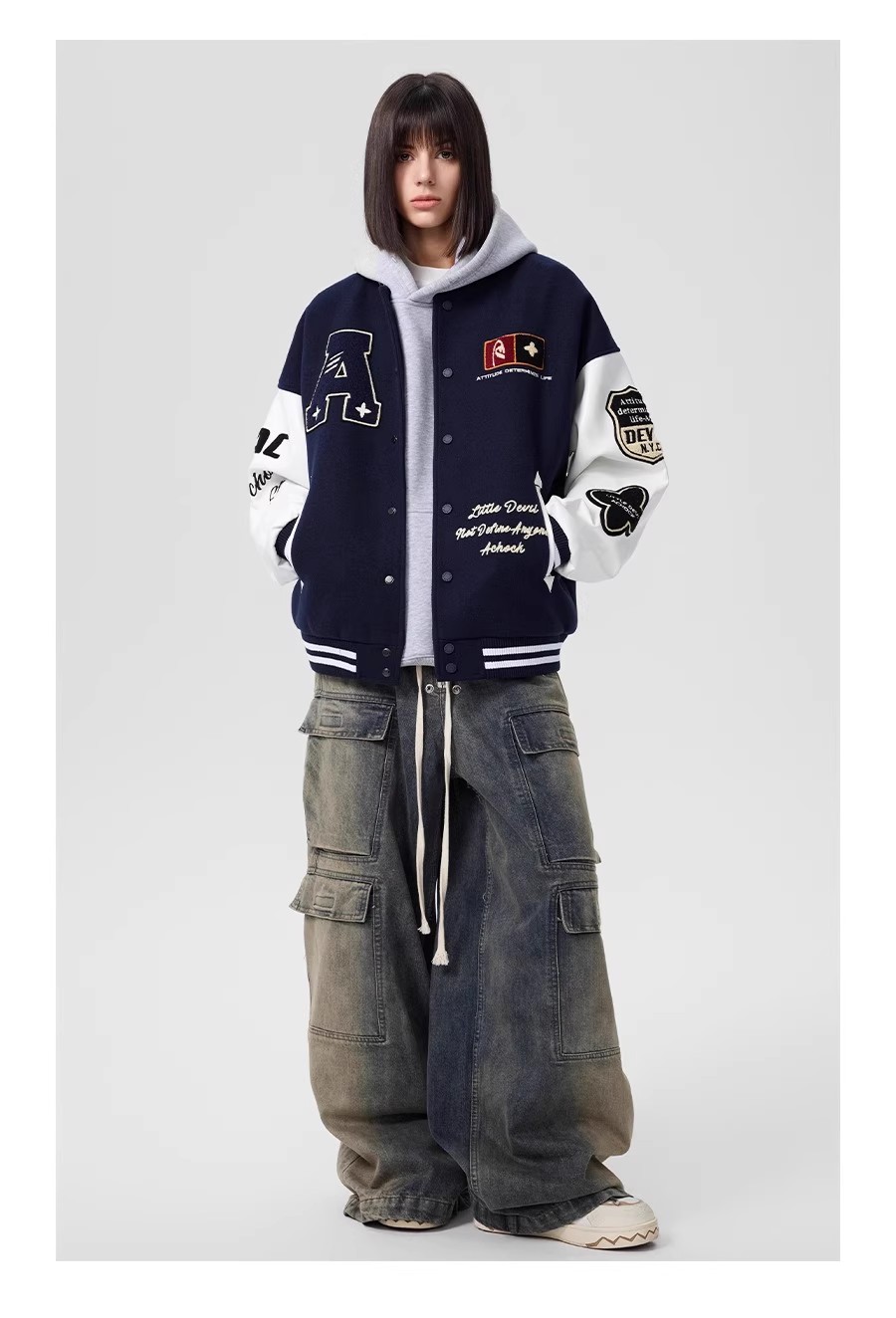 Heavy towel embroidery baseball jacket 143