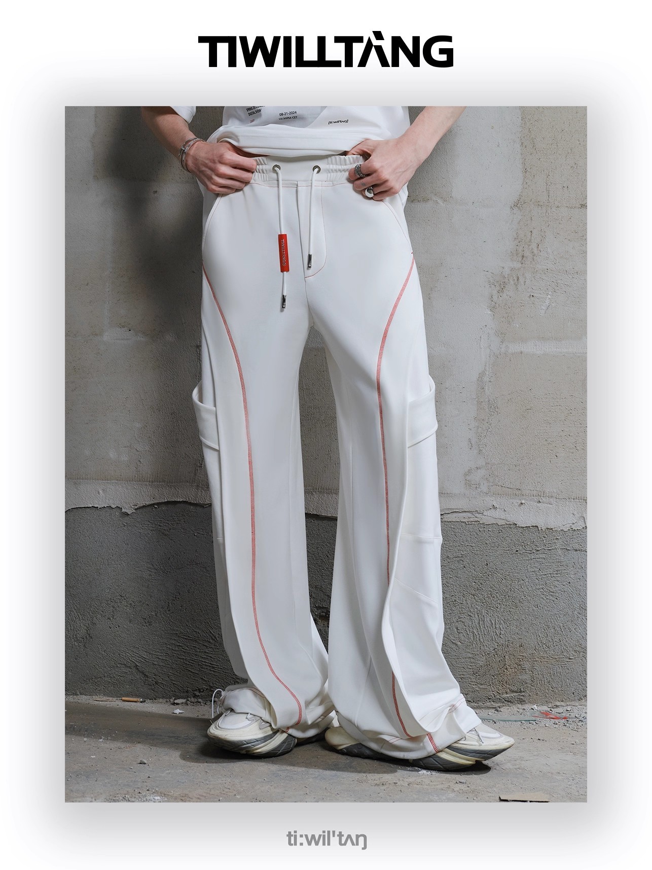 Arc-shaped split structure sweatshirt vest 16