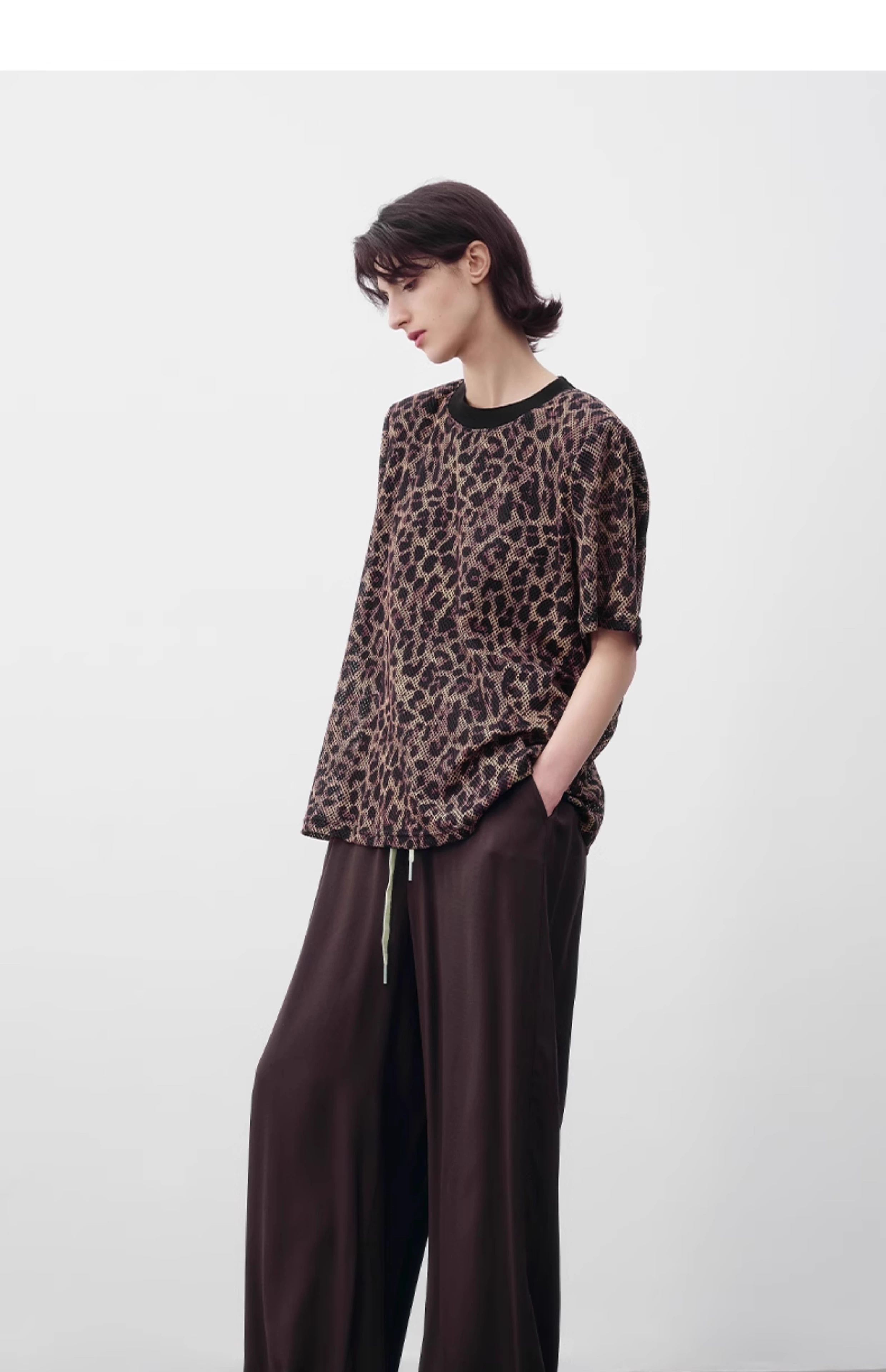 Leopard print short-sleeved T-shirt 20