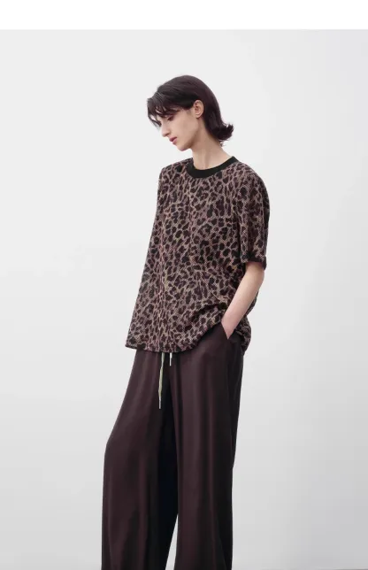 Leopard print short-sleeved T-shirt 20
