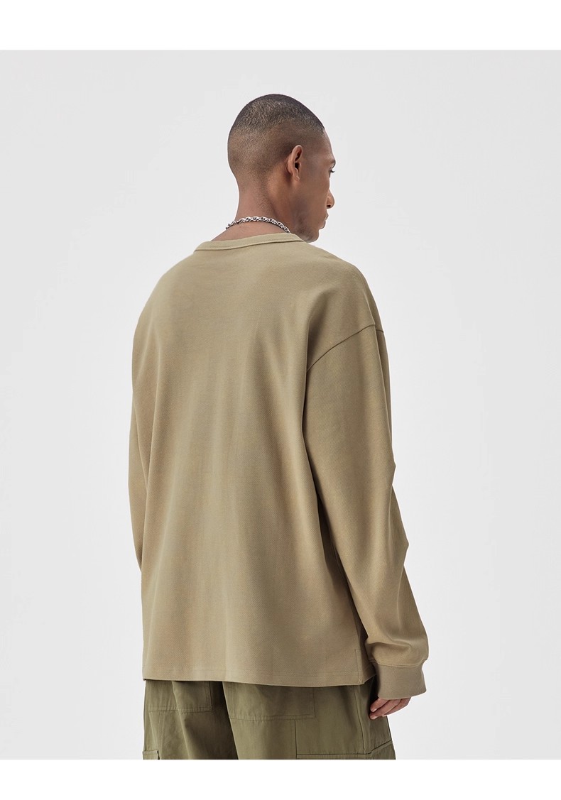 American crew neck pleated sweatshirt 22