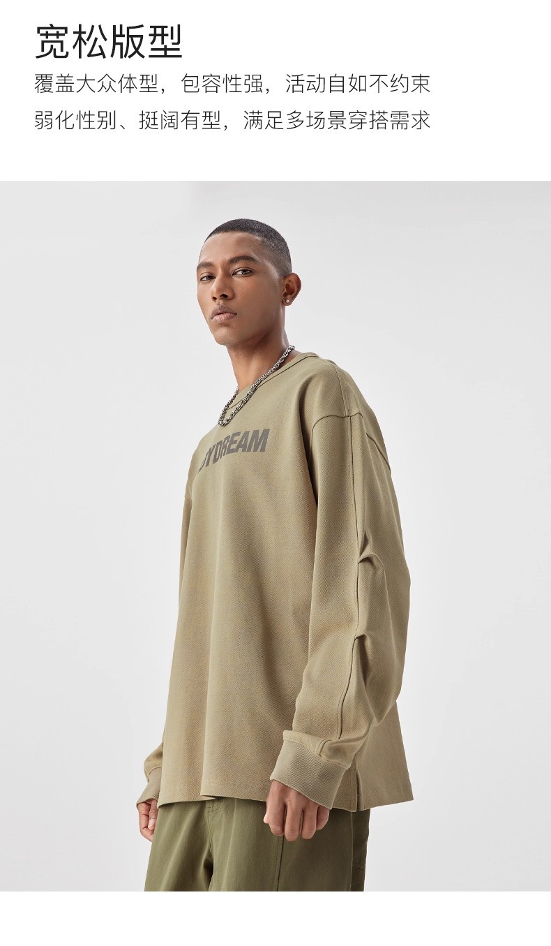 American crew neck pleated sweatshirt 22