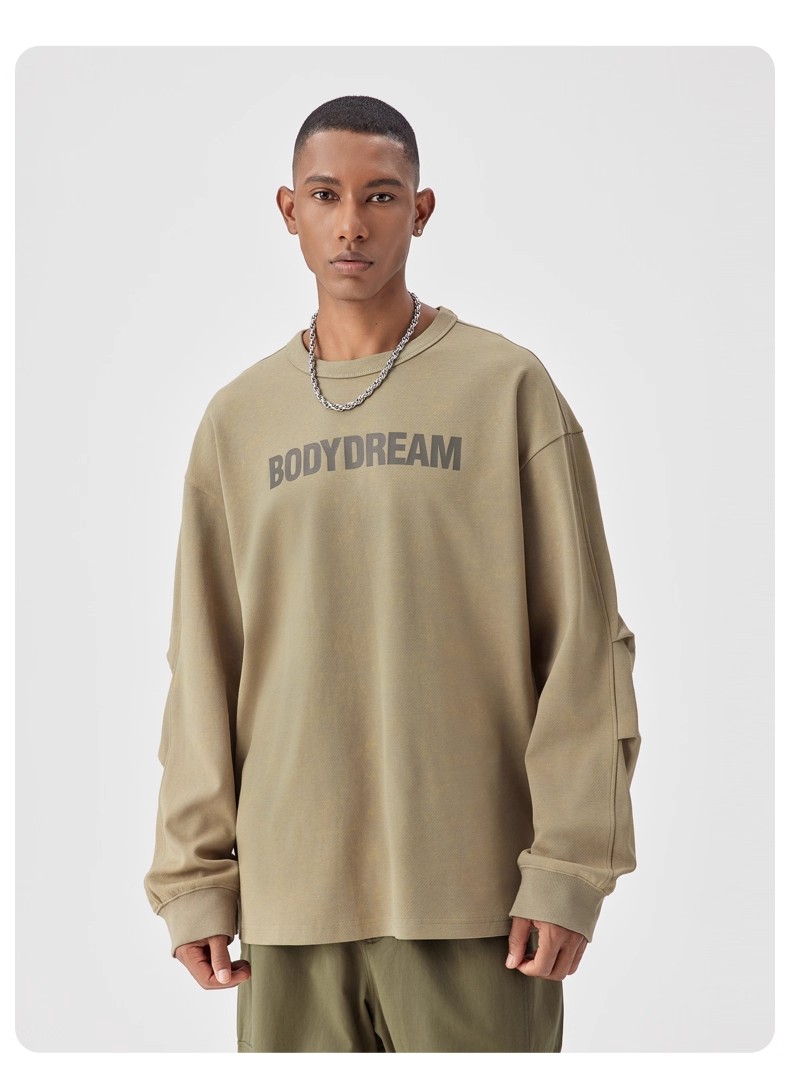 American crew neck pleated sweatshirt 22