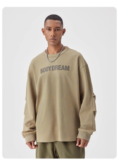 American crew neck pleated sweatshirt 22