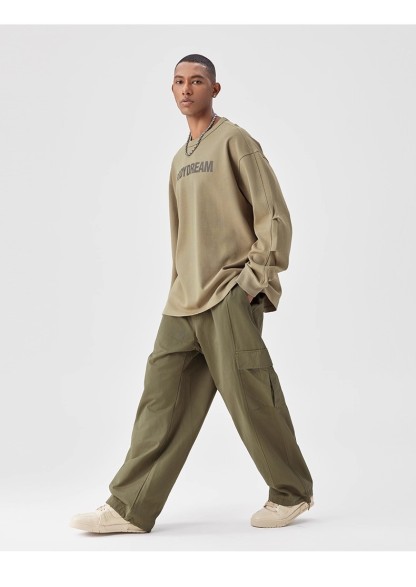 American crew neck pleated sweatshirt 22