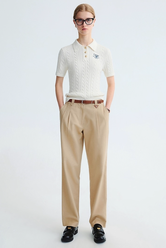 College style POLO collar sweater 46