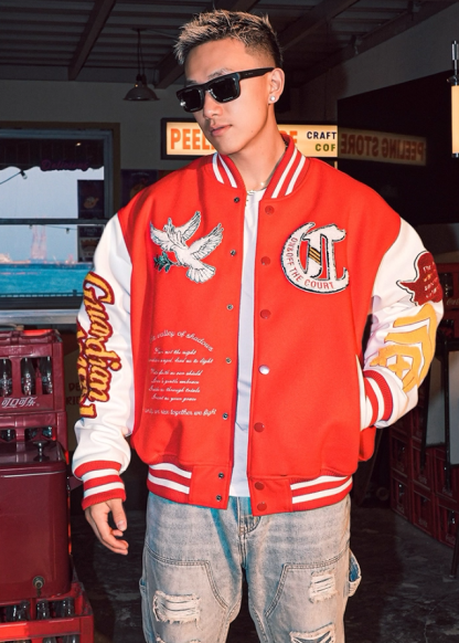 美式复古棒球服外套   55			 			