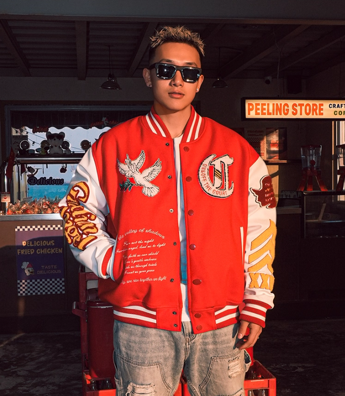 美式复古棒球服外套   55			 			