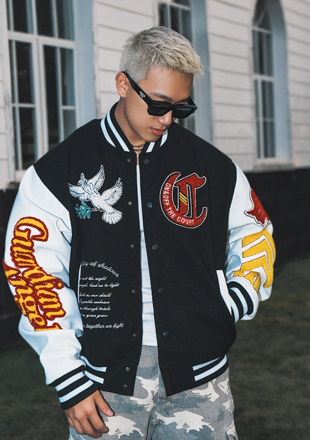 美式复古棒球服外套   55			 			