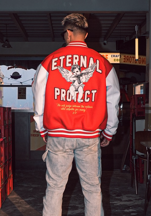 美式复古棒球服外套   55			 			