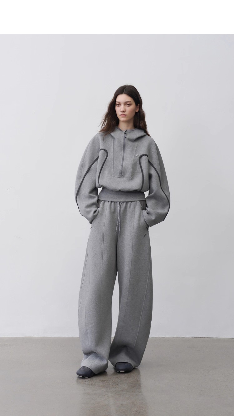 Cropped Box Hoodie Set 95