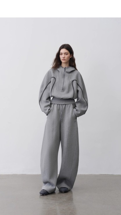 Cropped Box Hoodie Set 95