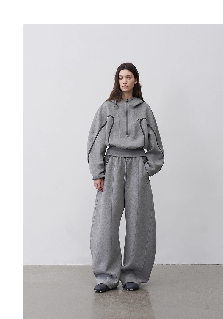 Cropped Box Hoodie Set 95