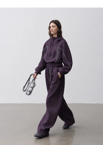 Cropped Box Hoodie Set 95