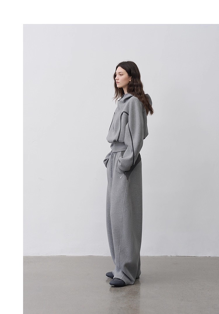 Cropped Box Hoodie Set 95