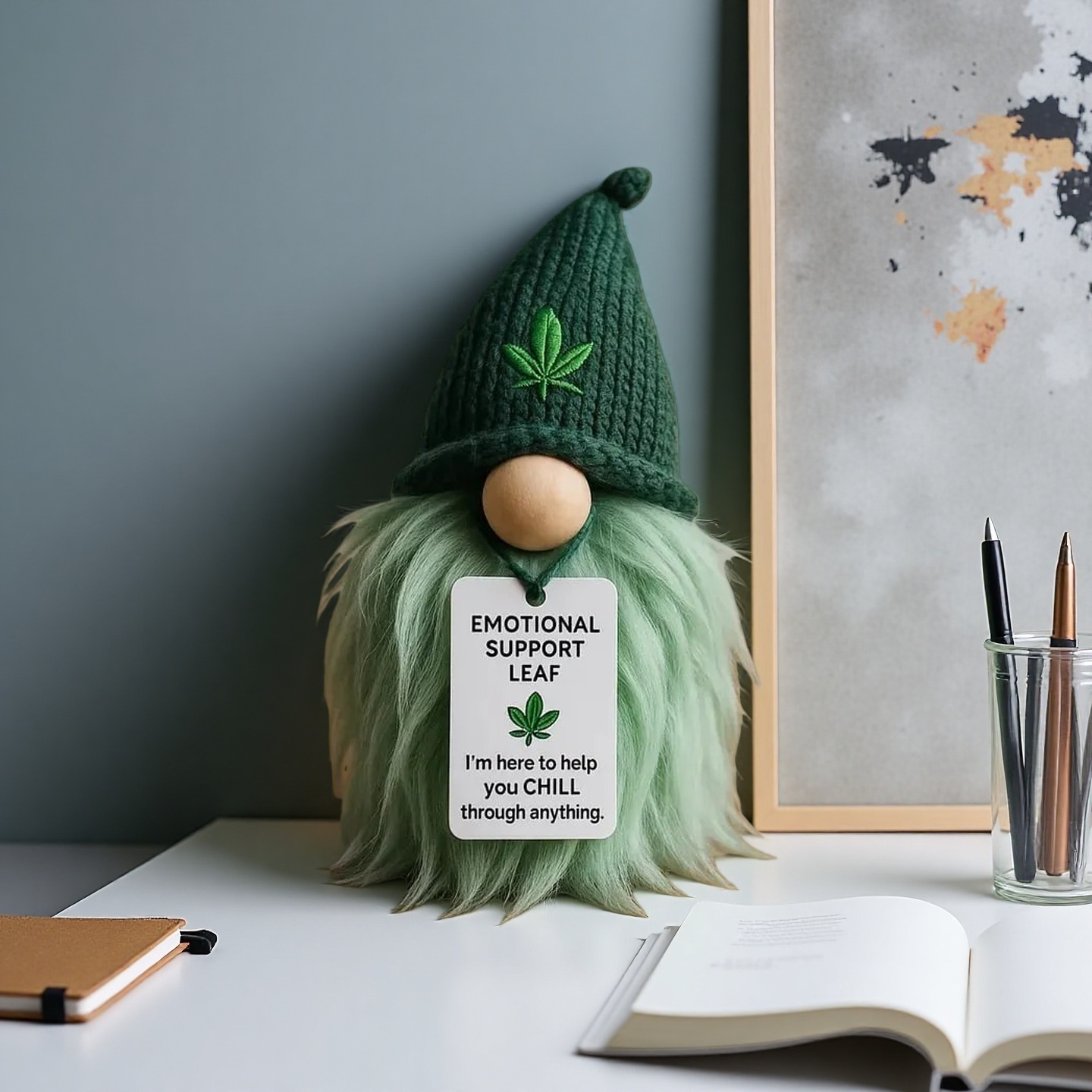 🌿💚 Emotional Support Weed Gnome – Your Little Cannabis Companion