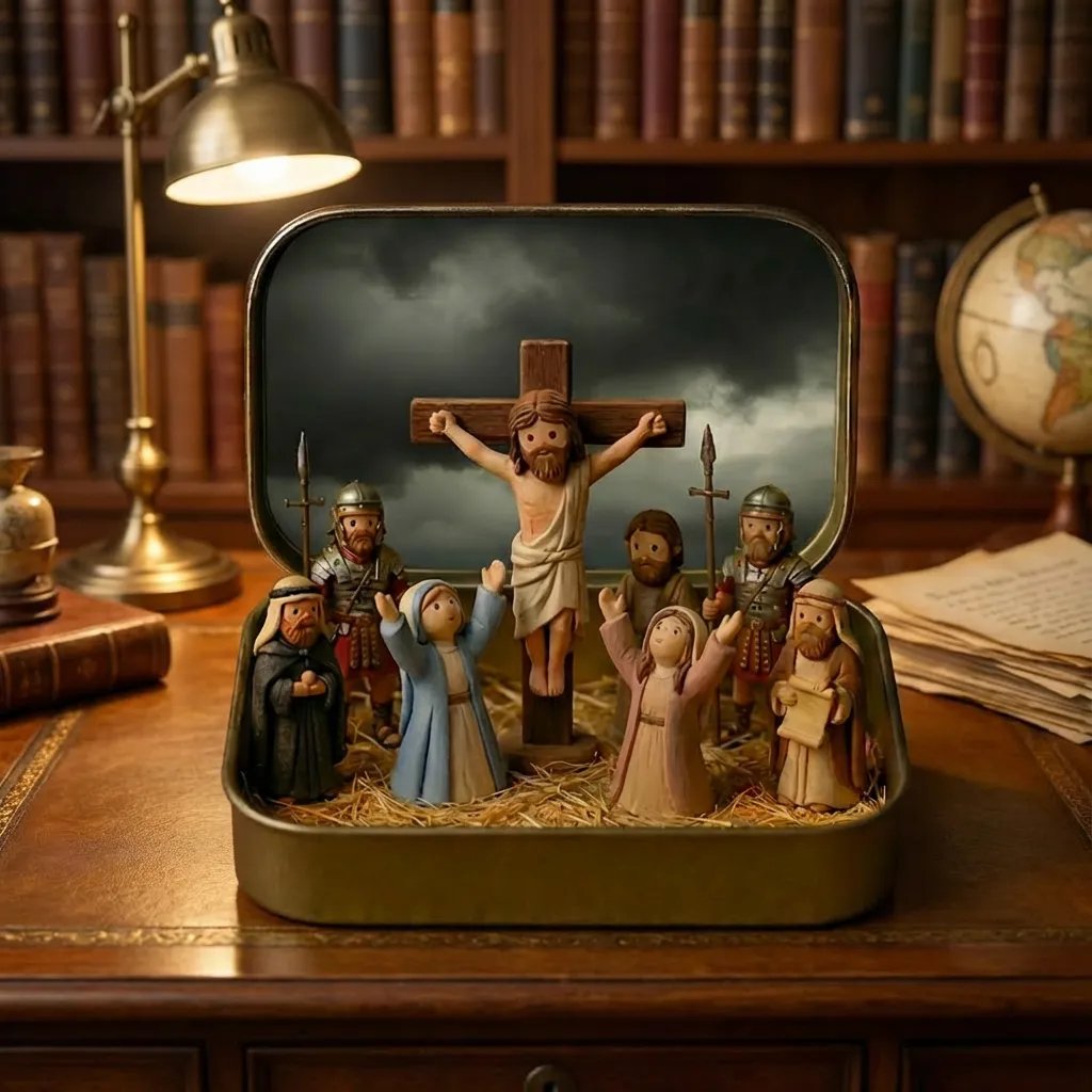 🔥Last Day 49% Off🎁Mini Easter Jesus Set in a Tin Box
