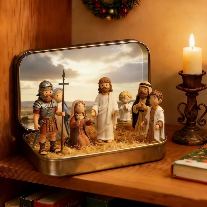 🔥Last Day 49% Off🎁Mini Easter Jesus Set in a Tin Box