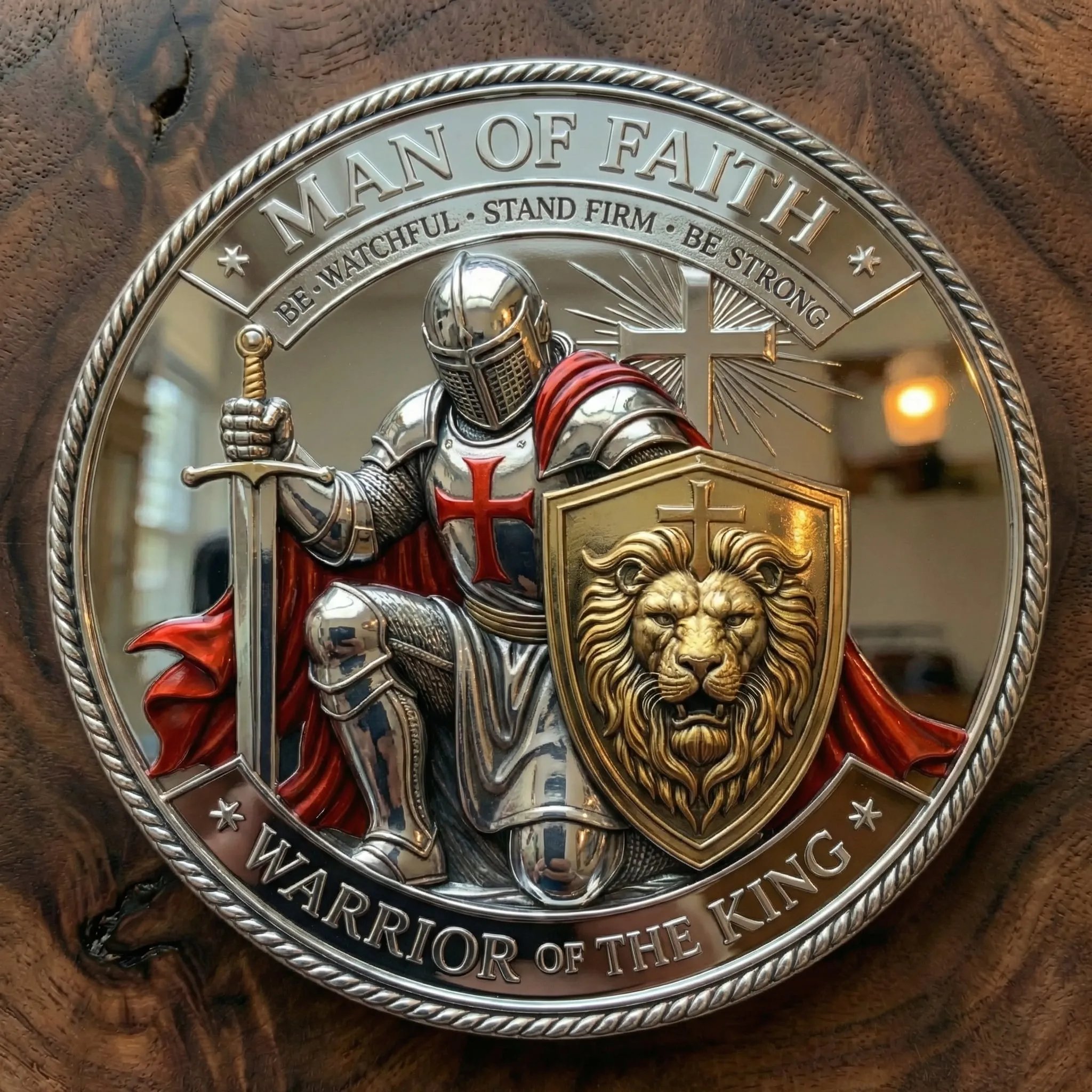 ⚡️Last Day 49% OFF - Man of Faith Warrior Commemorative Coin ✝️🪙🦁