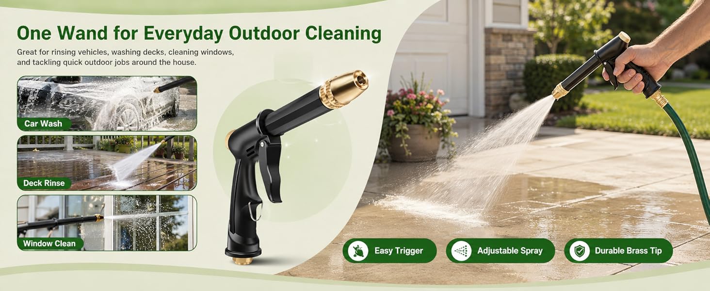 Jet Nozzle Power Washer for Garden Hose