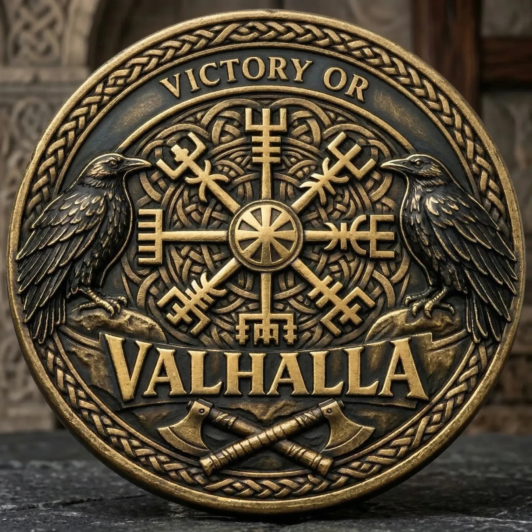 ⚡️Last Day 49% OFF - Valhalla Viking Warrior Challenge Coin ⚔️🛡️🔥