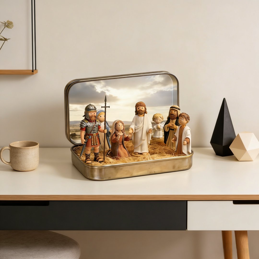 🔥Last Day 49% Off🎁Mini Easter Jesus Set in a Tin Box