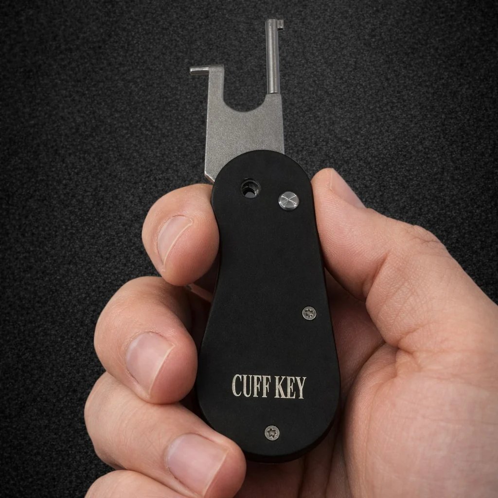 Tactical Retractable Handcuff Key